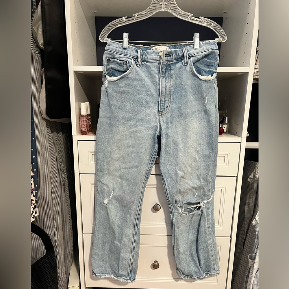 A&F Petite High Rise Kickflare Jeans